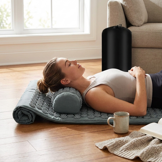 Acupressure Yoga Mat in use