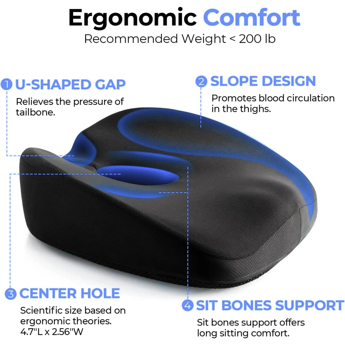Stryde Ergonomic Donut Seat Cushion