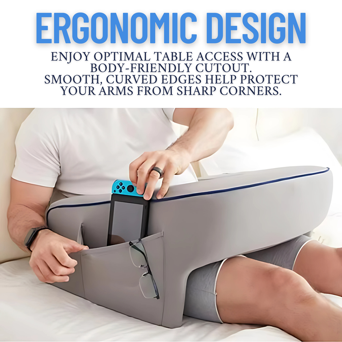 Stryde Ergonomic Lap Pillow with Armrests