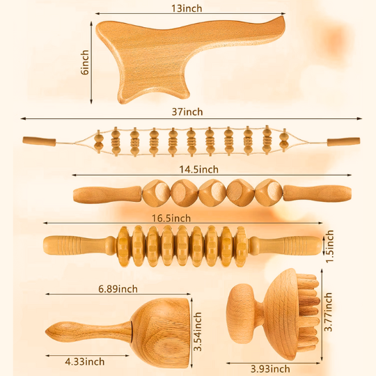 Stryde Wood Therapy Massage Tool Set