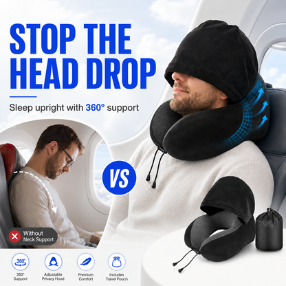 Stryde Hooded U-Shaped Travel Pillow