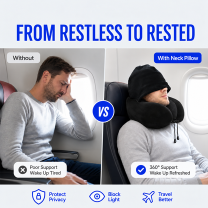 Stryde Hooded U-Shaped Travel Pillow