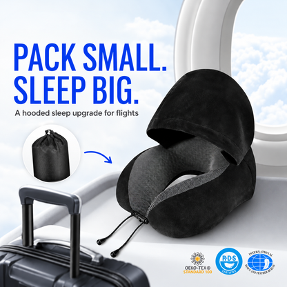 Stryde Hooded U-Shaped Travel Pillow