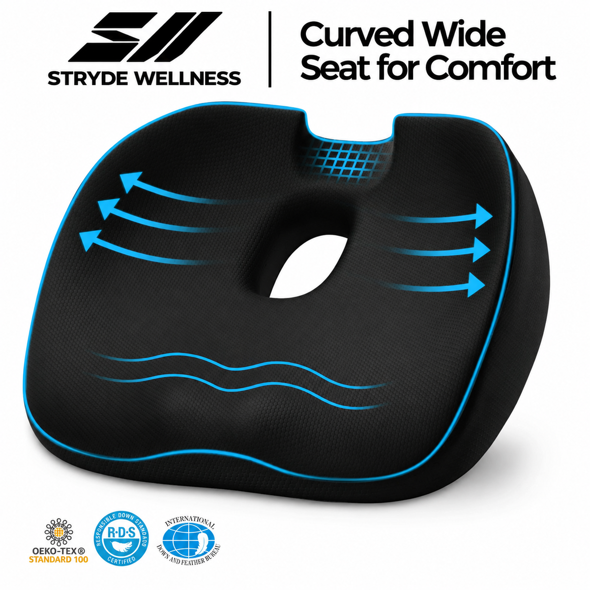 Stryde Ergonomic Donut Seat Cushion