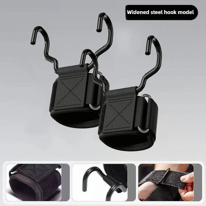 Stryde Power Lifting Hooks with Wrist Wraps