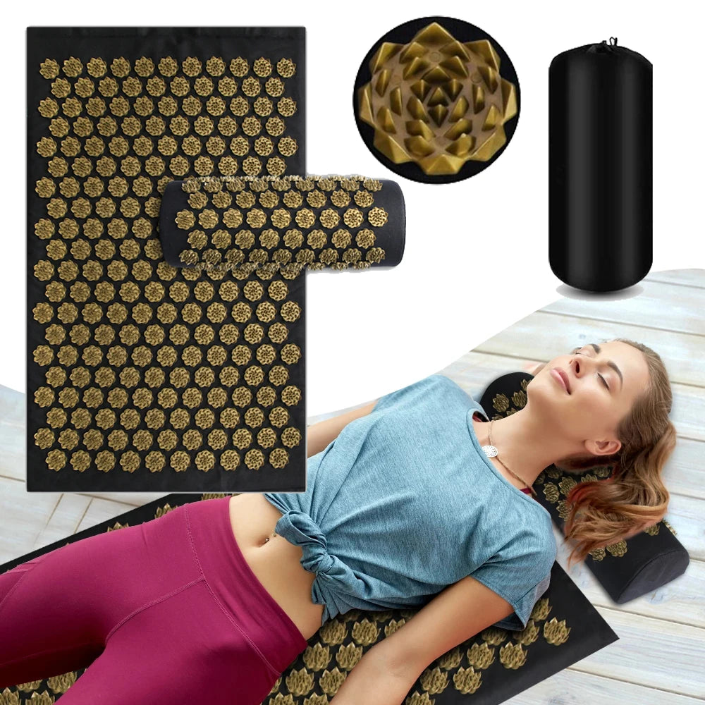 Acupressure Mat & Pillow Set — Deep Muscle Relief
