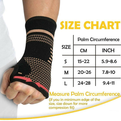 Stryde Copper Wrist and Hand Compression Brace