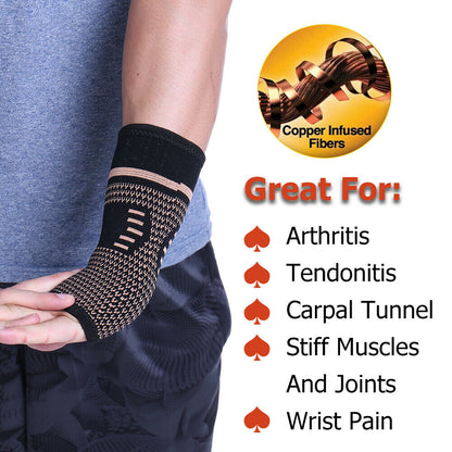 Stryde Copper Wrist and Hand Compression Brace
