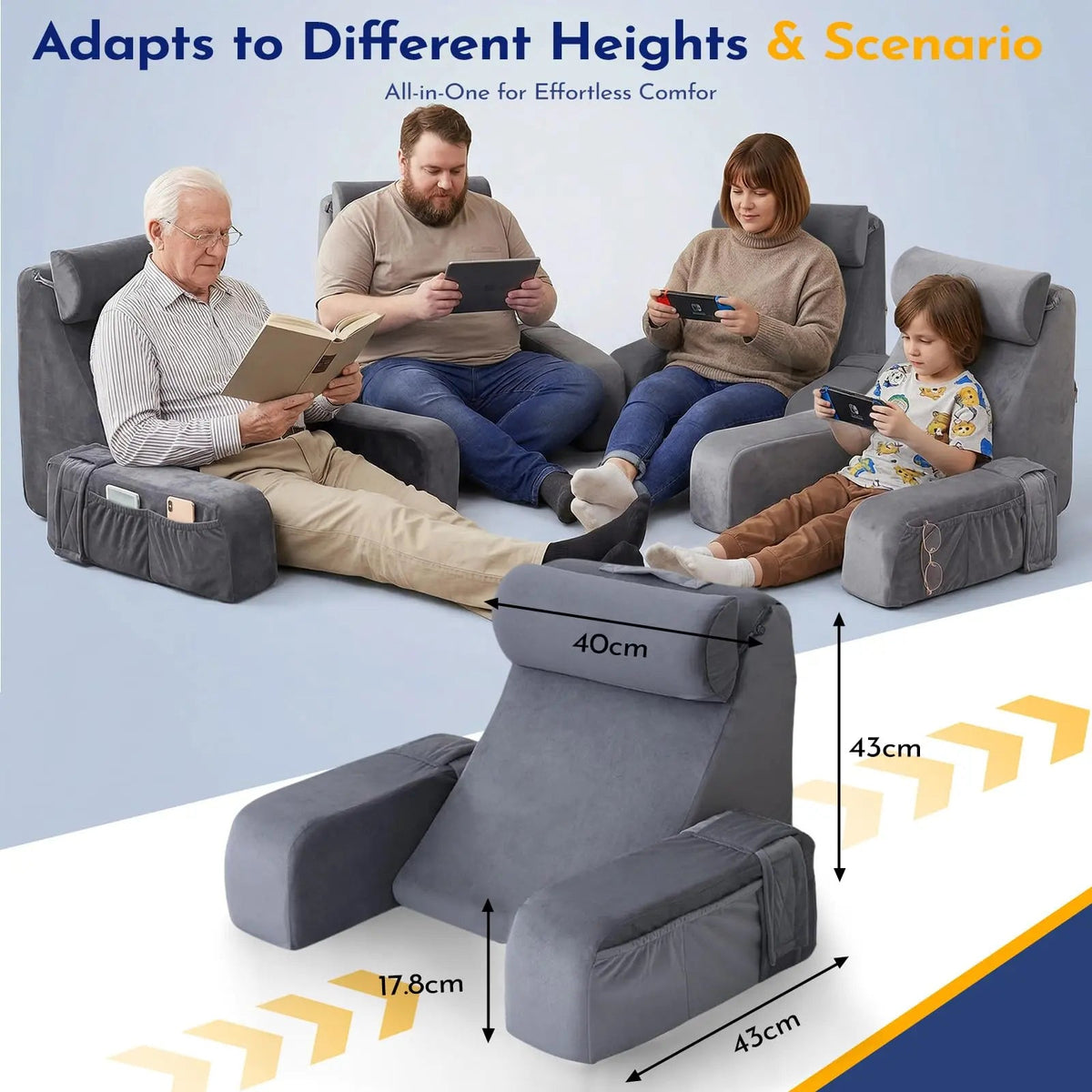 Stryde Bedrest Reading Pillow