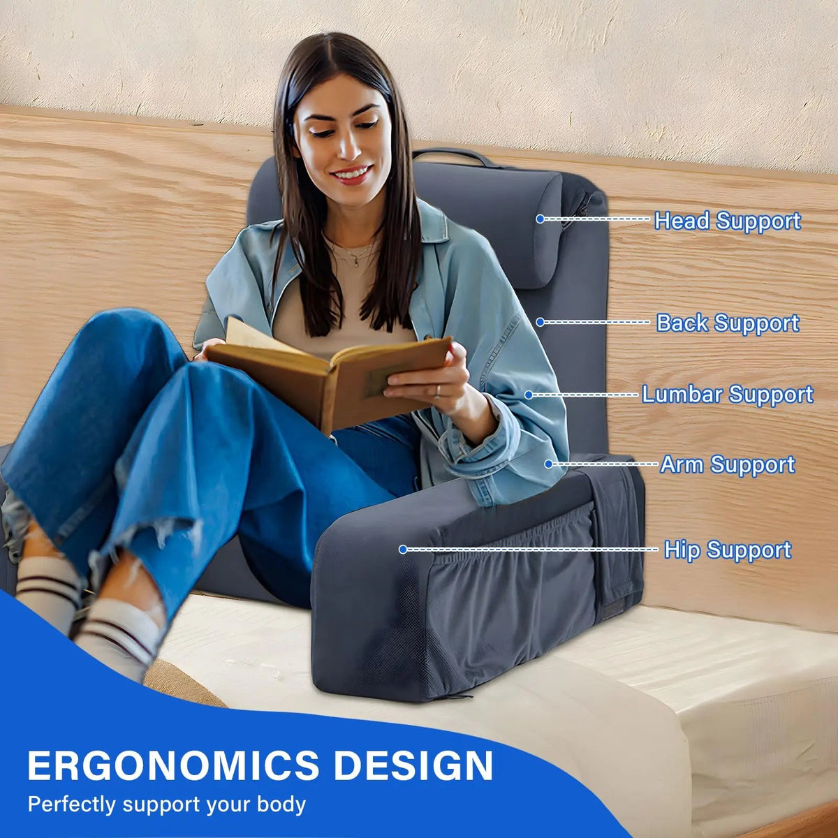 Stryde Bedrest Reading Pillow