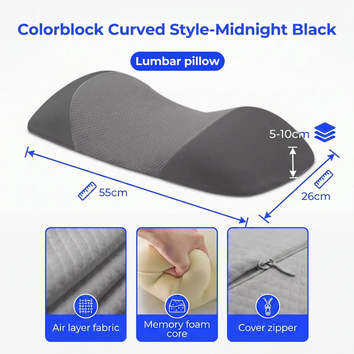 Stryde Memory Foam Lumbar Support Cushion