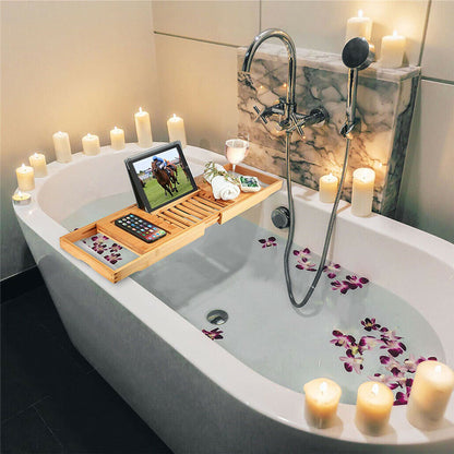 Stryde Expandable Bamboo Bath Caddy