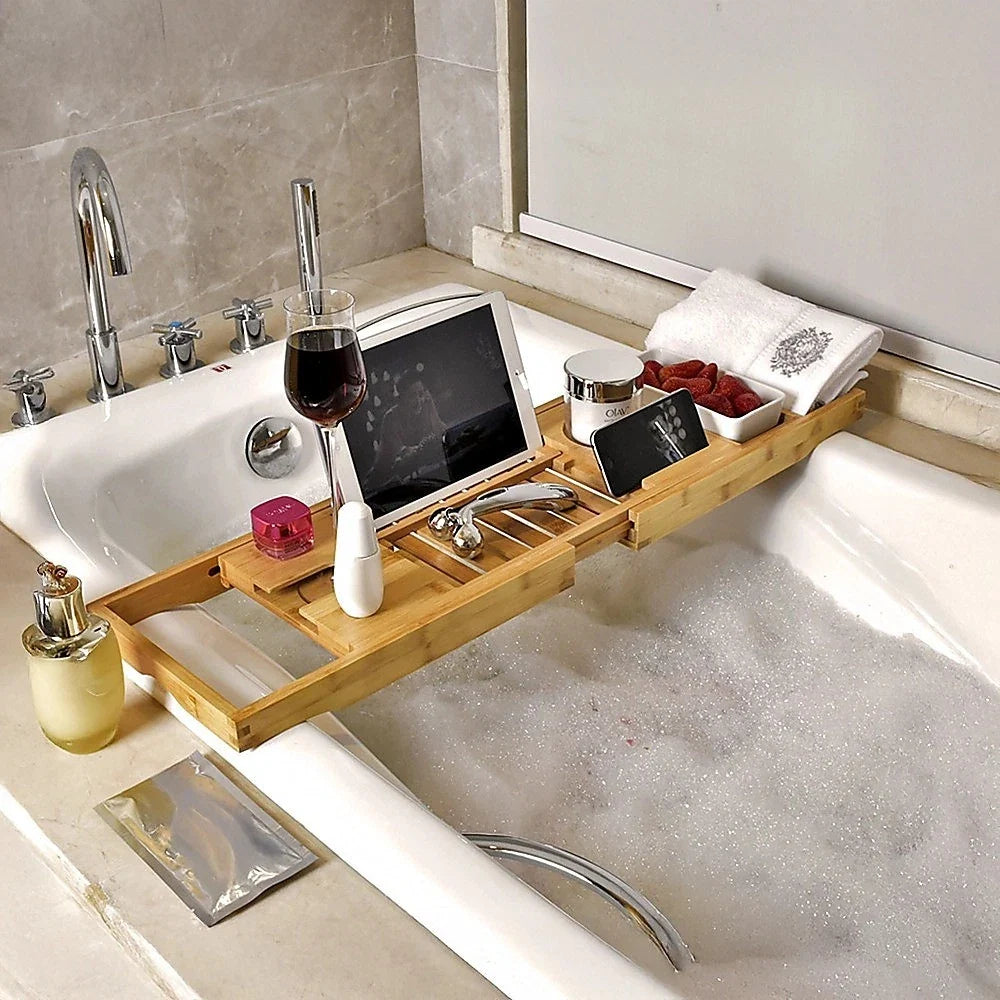 Stryde Expandable Bamboo Bath Caddy